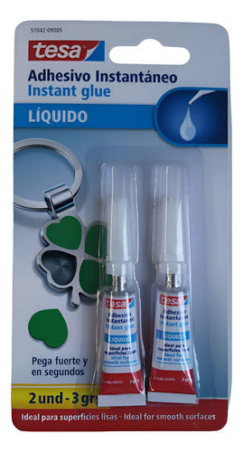 Gel Adhesivo Instantáneo 2x 3gr Tesa Color Transparente