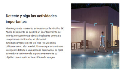 Cámara Panorámica Pt 360 Wifi H8c Pro 2k Ia Ezviz