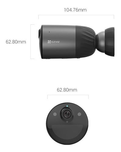 Cámara Ip Exterior Wifi 2mp Batería Litio Bc1c Elife Ezviz Negro