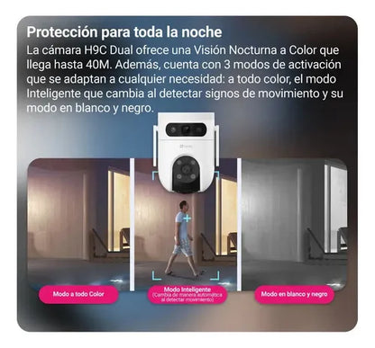 Pack 3 Cámaras Seguridad Exterior H9c 3k Full Hd Wifi Ezviz Blanco