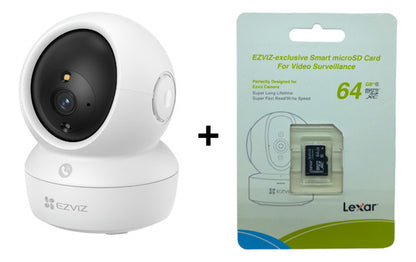 Cámara Seguridad Wifi H6c Pro 2k Con Micro Sd 64 Gb Ezviz Blanco