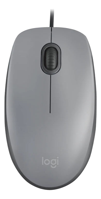 Mouse Alámbrico Usb Logitech M110 Click Silencioso Gris