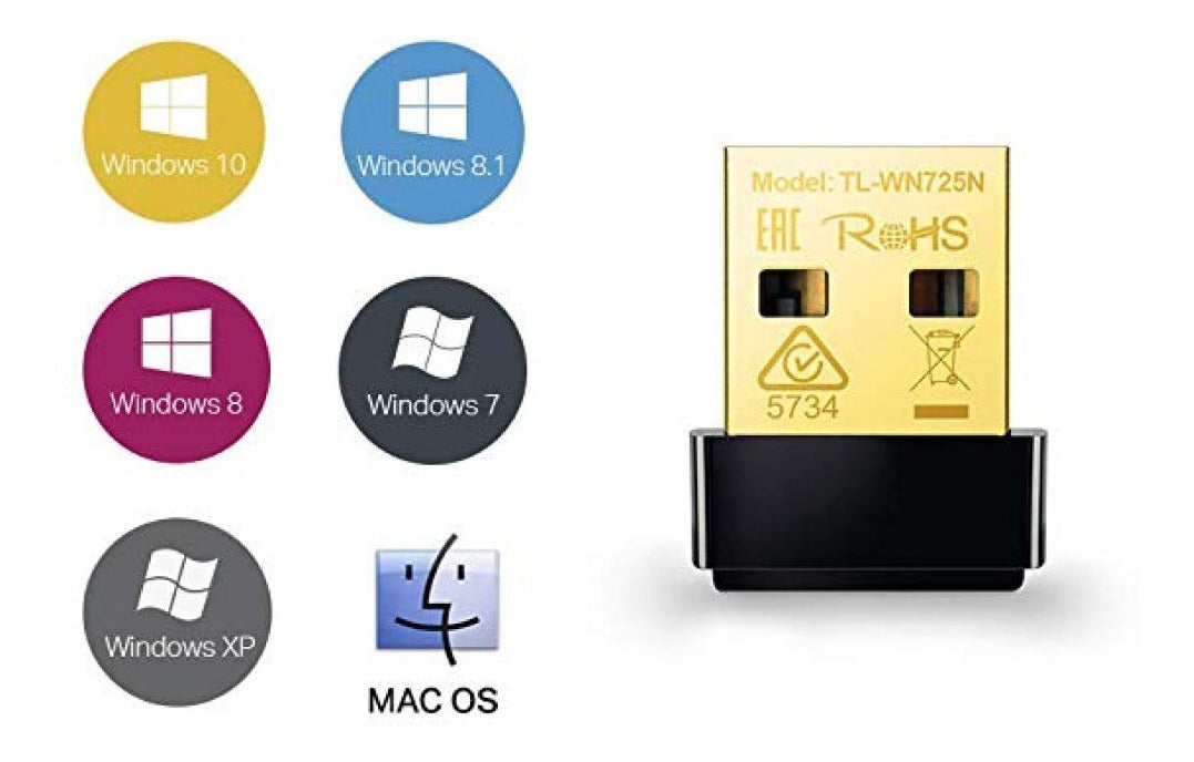 Adaptador Wifi Usb Nano Inalámbrico 150mbps Wn725n Tp Link
