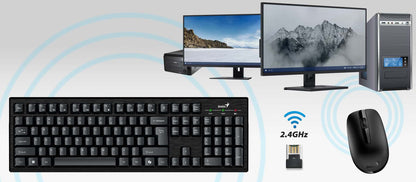 Kit Mouse Teclado Inalámbrico Km8101 Ai Copilot Genius