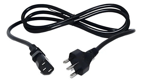 Cable Fuente Poder Pc Cargador 1.8 Mt  Negro