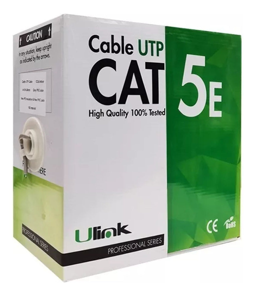 Cable Utp Red Interior Cat5e 305 Mtrs 24 Awg 4x2x0,48mm Cca