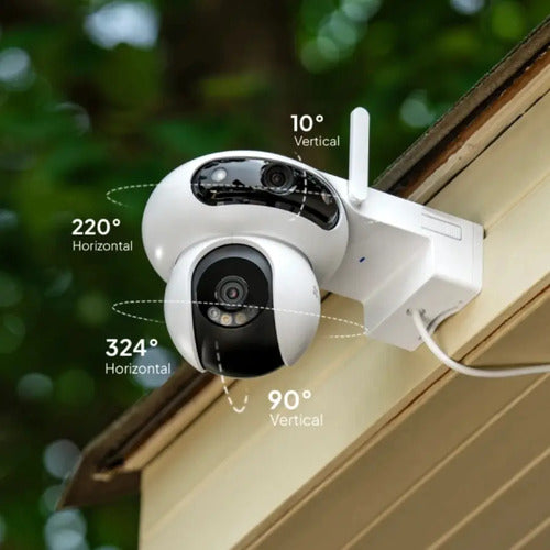 Camara Seguridad Wifi Dual Hb90 2k+ Y Panel Solar Ezviz Blanco