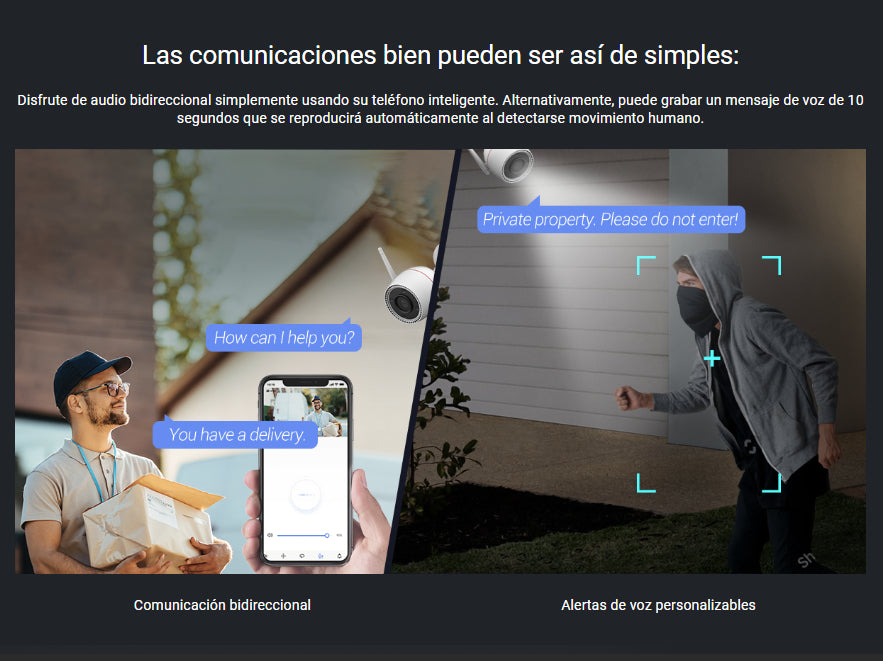 Cámara Ip Wifi H3c 4mp Resolución 2k+ 4mp Ia Exterior Ezviz
