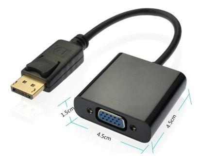 Cable Adaptador Display Port Macho A Vga Hembra Globalkerry.