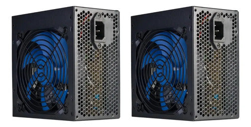 Pack 2 Fuentes Poder 750w Atx Piv 24 Pines 4 Pin Pc Gamer Negro