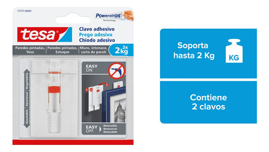 Clavo Adhesivo Ajustable Tesa Superficies Delicadas 2kg