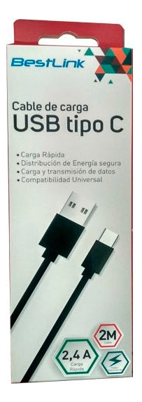 Cable Carga Rápida Usb Tipo C 2 Metro Bl-ch6002b