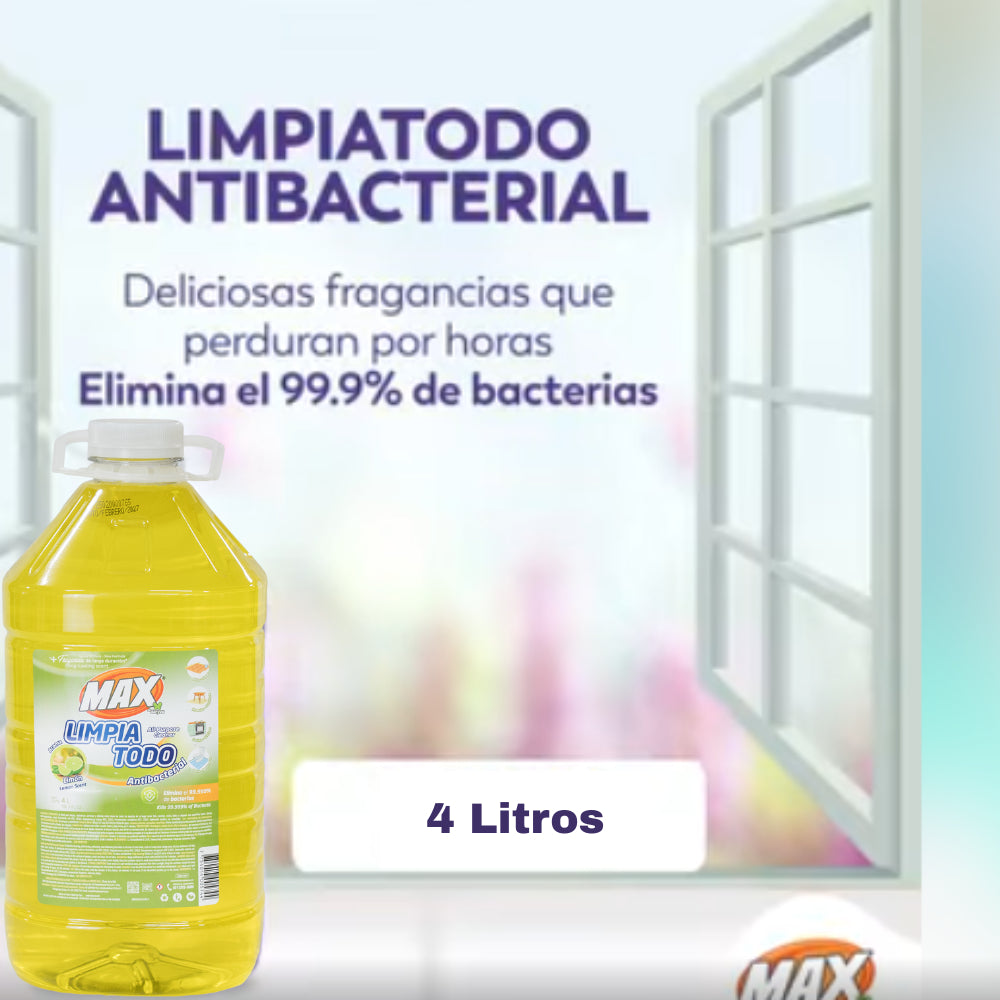 Limpia Todo Líquido Piso Antibacterial 4 Litros Aroma Limón