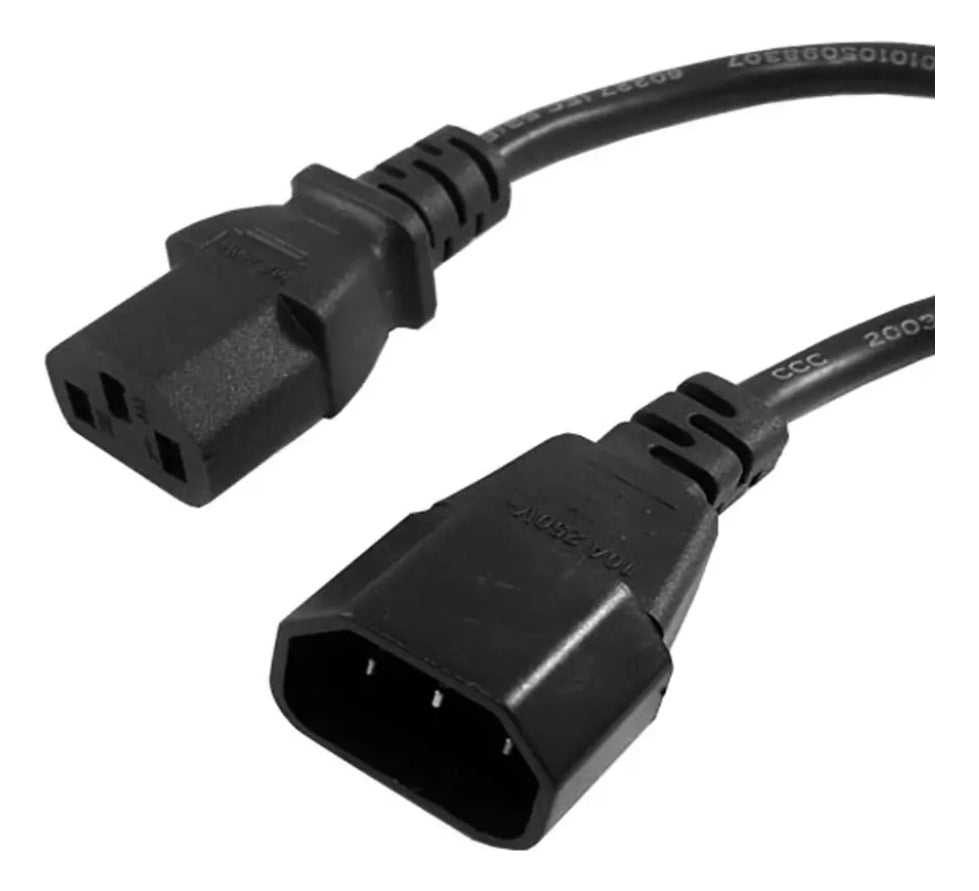 Cable Poder Extensión 1.8 Mt Pc Ups C13 A C14