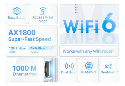 Repetidor Extensor Wifi Doble Banda Ax1800 Re600x Tp-link