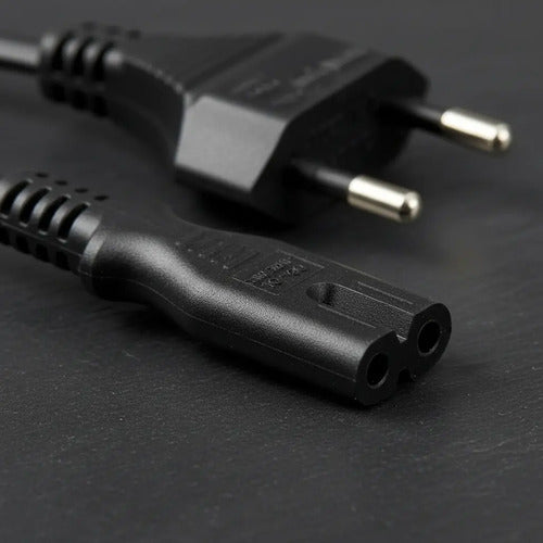 Pack 2 Cable Poder Tipo 8 Enchufe Nacional