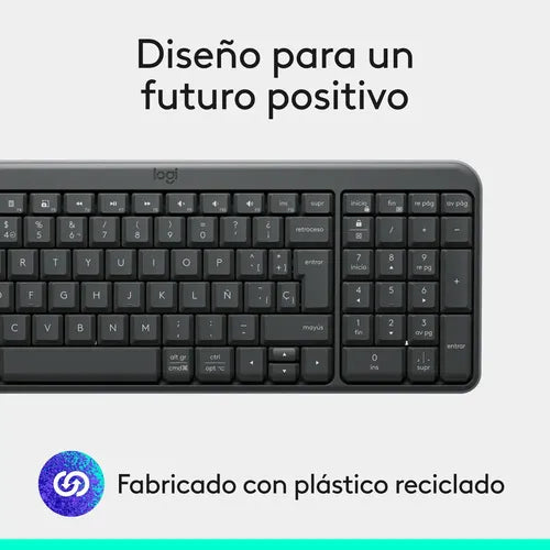 Teclado Inalámbrico Bluetooth Logitech K250 Negro Español España