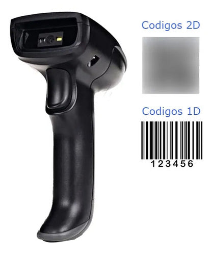 Lector Scanner Código Barra Qr Usb Con Cable Pack 2 Negro