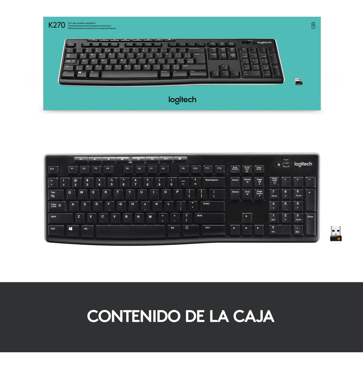 Teclado Inalámbrico Logitech K270 2.4 Ghz Español