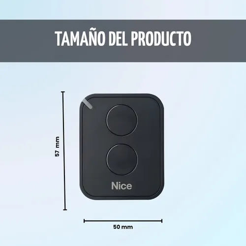 Control Remoto Nice Flo2re 2 Canales Portón Eléctrico Negro